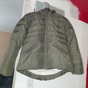 Green kids The North Face winter jacket